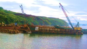 Port-to-ship and ship-to-ship loading and unloading of minerals in Mindanao utilizing our rental barges, LCTs and tugboats